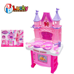 Lucky Toys Set de jeu de cuisine en plastique pour château rose avec lumière - Product Image 5