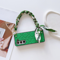 Casing ponsel kulit buatan, casing ponsel kulit buatan dengan gelang untuk Samsung Galaxy Z Fold 6 5 4 3 vivo XFold Magic Xiaomi Fold 2 3