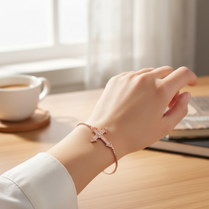 ข้ามเสน่ห์ปรับสร้อยข้อมือเทนนิส925สร้อยข้อมือเงินสเตอร์ลิงขายส่งมือเครื่องประดับ - Product Image 3
