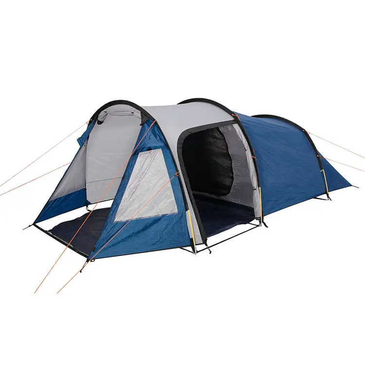 Outdoor Waterdichte 4-6 Persoons Wandelen Draagbare Strand Glasvezel Paal Polyester Pu Verf Camping Tent