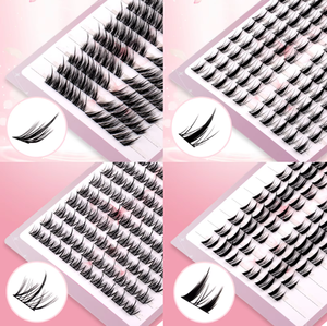 Nouveau design, kit de cils en grappe DIY en PBT faits à la main, vente en gros, 30D 4D 50D 60D <span class=keywords><strong>9</strong></span>-16MM, cils volumineux et moelleux - Product Image 4