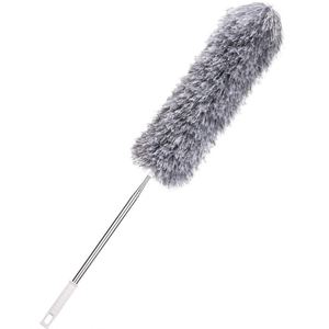 Plumeau créatif de style japonais en acier inoxydable avec manche télescopique, brosse à poussière lavable pour la maison, outil de nettoyage extensible - Product Image 6