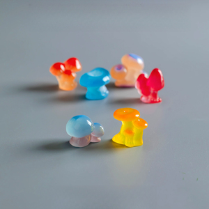 KI zhuojing Micro-paisaje de musgo creativo, simple y realista, con hongos luminosos pequeños, decoración DIY para paisajes de suculentas - Product Image 2