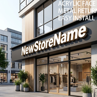 Lettres lumineuses LED personnalisées sans cadre en acier inoxydable pour enseigne de magasin
