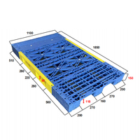Paleta de Plástico Personalizable de 3 Niveles con Cubierta Abierta, 1850*1100mm, HDPE Reciclado, Paletas Modulares Resistentes para Manejo de Materiales