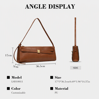 Sac à bandoulière de luxe en PU avec doublure en polyester pour les courses quotidiennes et les voyages d'affaires