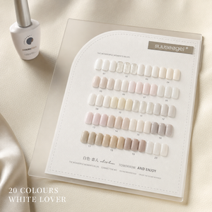 Suuseegel White Lover Set di 20 Colori di Smalto Gel Latteo Nude 15ml, Gel per Unghie di Colore Neutro per Salone, Vendita all'Ingrosso - Product Image 2