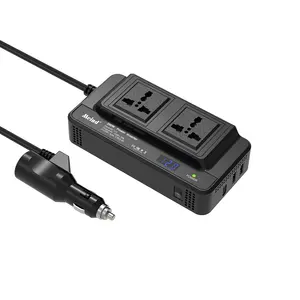 200W Auto-Wechsel richter mit Wechselstrom steckdosen USB-Anschlüsse Auto konverter DC 12V zu AC 110V für iPhone, iPad, Laptop