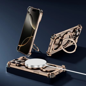 เคสโทรศัพท์สำหรับ Apple IP16/15/14/13Promax, ขาตั้งโลหะแบบหมุนได้, ขาตั้งแม่เหล็กดูดแรง IP16 แบบซ่อนได้ - Product Image 5