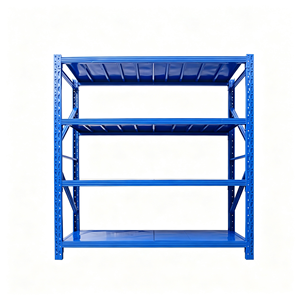 Steel Frame 5 <b>Shelf</b> Smooth Glide Wheels Reinforced Industrial Use Storage Rack With Casters For Warehouse With Casters Set - Product Image 1