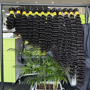 Fournisseurs de cheveux bruts humains brésiliens non traités de qualité supérieure Paquets de cheveux Super Double Drawm Deep Wave - Product Image 3