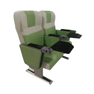 Business class luxury marine passenger seat with folding table plate and aluminum alloy chassis and legs for ferry boat