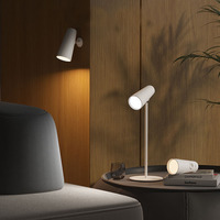 Lampe de table sans fil rechargeable USB réglable à 360 ° 3 modes de couleur Lampe murale 3-en-1 à commande tactile Lampe de bureau LED magnétique