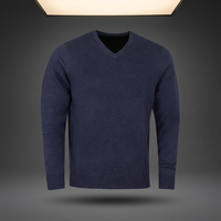 Pull tricoté de luxe 2025 pour homme, coupe ajustée, confortable, anti-rides, anti-rétrécissement, respirant, avec motif brodé 3D, collection automne