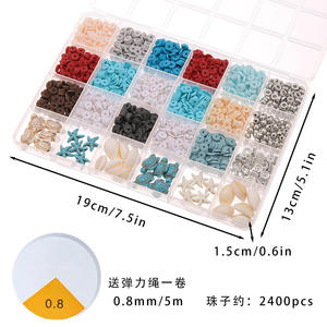 2000 + pièces perles d'argile douce kit <span class=keywords><strong>de</strong></span> bricolage coloré à <span class=keywords><strong>la</strong></span> main fabrication <span class=keywords><strong>de</strong></span> bijoux fournitures pour Bracelets colliers enfants Arts artisanat pour l'école - Product Image 5
