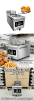 Friteuse automatique commerciale à grande capacité en acier inoxydable 201 304 pour frites de pommes de terre