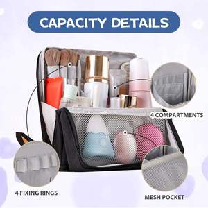 <b>Makeup</b> <b>Bag</b>, Standing <b>Makeup</b> <b>Bag</b> Portable,Multi-Purpose Large Capacity,Waterproof <b>with</b> <b>Compartments</b>,Travel-Friendly - Product Image 5