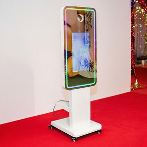 Cabine Fotográfica Espelho Selfie Inteligente Preta de 21,5 polegadas com Tela Sensível ao Toque, Impressora e Câmera - Product Image 3