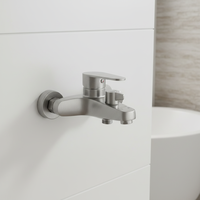Mitigeur thermostatique mural chromé apparent pour douche, robinet de douche pour salle de bain