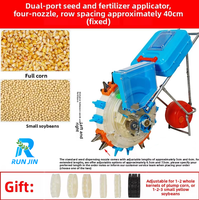 Semoir manuel portable multifonction 2 rangs pour haricots et maïs avec fertiliseur intégré