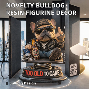 Figura de Bulldog de Resina, Adorno Artesanal de Animal para Escritorio, Decoración de Coche con Diseño de Primavera, Regalo Original - Product Image 2