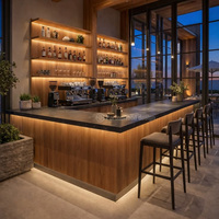 Kustomisasi Counter Bar Komersial Gaya Minimalis Modern untuk Luar Ruangan, Solusi Satu Atap untuk Peralatan Bar