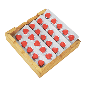 Tabletas Rojas en Forma de Corazón en Blíster, Suplementos Herbales para la Vitalidad Masculina, Potenciadores de la Resistencia, Apoyo Inmunológico Natural - Product Image 6