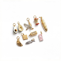 Petits pendentifs de mode pour collier et bracelet, accessoires de bricolage, pendentifs en métal plaqué or 18 carats de haute qualité