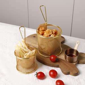 Accessoires de cuisine, paniers à frites avec poignée et panier de service pour collations, frites et poulet frit pour un usage domestique - Product Image 5