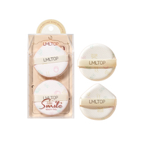 Ensemble de houppettes LMLTOP 2-en-1 en forme de goutte d'eau et de coussin d'air rond, éponge de maquillage sans latex pour l'application du fond de teint et de la poudre, kit US18