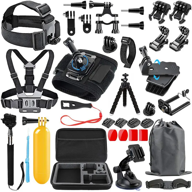 Kit d'accessoires de caméra d'action 56-en-1 pour gopro Hero 8 7 Black/GoPro/Hero 6 5 Session/Hero4 3 + 2 1 Black/Hero