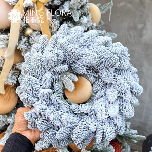 Guirnalda de Copos de Nieve de Pino Nobel Mingflora Importada de Dinamarca, Decoración Navideña para Colgar en la Pared - Product Image 3