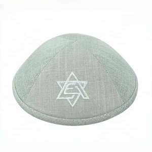 Yihaoyi Kippah in Lino Personalizzabile con Logo, Kippot Yamaka, Cappello per Bar Mitzvah, Cappello Israeliano, Kippah Ebraica per Regalo - Product Image 3