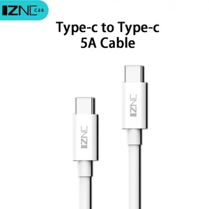 IZNC-Cable de datos de sincronización para iPhone, Samsung, Xiaomi, Huawei, TPE 5A tipo C a tipo C, carga rápida