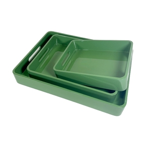 Bandeja de Servir con Borde Festoneado y Acabado Brillante, Elegante Plato de Madera con Forma de Nube para Decoración de Hogar de Lujo - Product Image 3