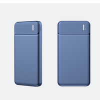 Batterie externe portable mince 10000 mAh avec logo personnalisé, technologie GaN, charge rapide 22,5 W, USB Type-C et Micro USB, pour usage extérieur, promotionnelle pour entreprises