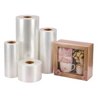 Film rétractable POF de qualité supérieure, ultra-transparent, 12mic, 15mic, 19mic, rétraction supérieure pour l'emballage d'ornements en céramique