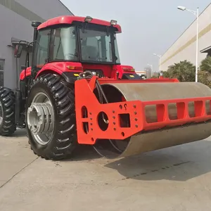 KF 8T/12T traktör çekili kompakt yol silindiri titreşimli silindir inşaat makinesi 100KN titreşimli kuvvet