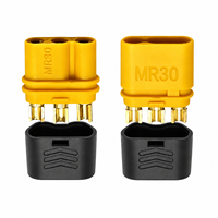 Adaptateurs de batterie LIPO MR30 MR60 Amass XT90H avec caches, connecteurs plaqués or 30A, connecteurs à balle XT60H
