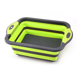 Planche à découper pliable multifonction cuisine Camping bloc panier de lavage pliable avec bouchon de vidange - Product Image 1