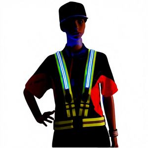 Gilet de sécurité LED à double fibre haute luminosité avec sauvetage d'urgence approprié: lutte contre l'incendie, <span class=keywords><strong>recherche</strong></span> et sauvetage, et sites sinistrés - Product Image 1
