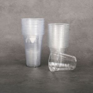 Gobelets jetables en PET de 98 mm avec couvercles, impression de logo personnalisé, pour boissons froides, thé à bulles et café, 16 oz, transparents, vente en gros - Product Image 6