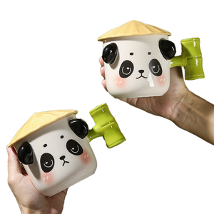 Taza Divertida de Panda con Tapa, Resistente a Altas Temperaturas, Recuerdo de Boda, Taza para Café y Agua para Uso Doméstico - Product Image 1