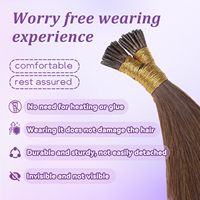 Extensions de cheveux naturels à la kératine double densité Grade 12A, cuticules alignées, soyeuses, à pointe kératine, en cheveux humains