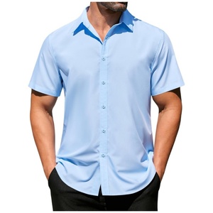 Chemise Hawaïenne Homme Sans Manches à Boutons Corne Imprimé Floral Tissu Sergé Anti-UV Séchage Rapide Anti-Boulochage Chemise de Plage avec Poche - Product Image 3