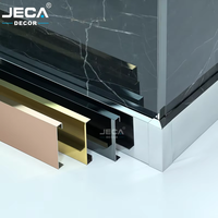 Plinthe décorative en acier inoxydable/aluminium JECA avec éclairage LED intégré, plinthe moderne pour condo