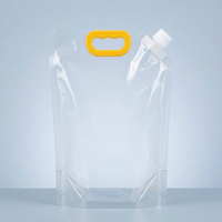 Bolsas de Repuesto Grandes al por Mayor con Boquilla y Asa de Plástico Integrada, Bolsas Transparentes de PE para Líquidos, Agua, Jugos y Bebidas
