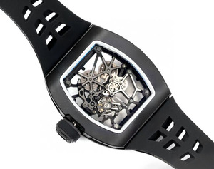 Customized logo Designer Style 035 Black Ceramic <b>Skeleton</b> Waterproof Tourbillon <b>Automatic</b> Mechanical Men's <b>Watch</b> - Product Image 6