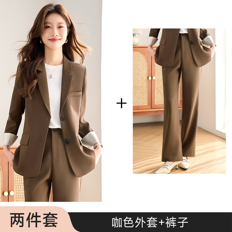 Brown suit pants