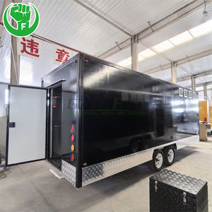 Siyah en çok satan tam mutfak donatılmış mobil gıda kamyonu Fast Food römork VIN numarası ile aperatifler ve Hotdogs için - Product Image 5